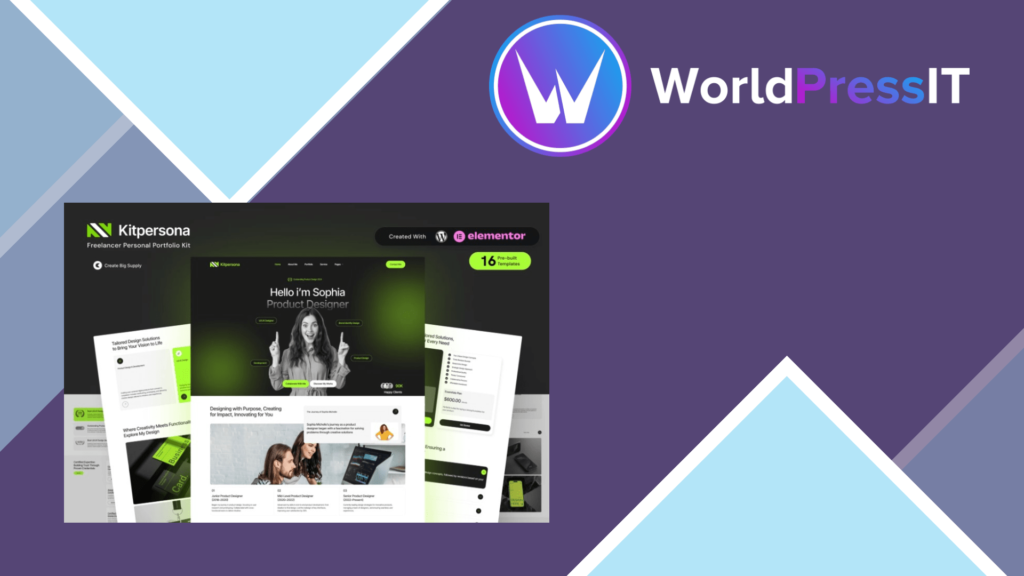 KitPersona – Freelancer Personal Portfolio Elementor Template Kit