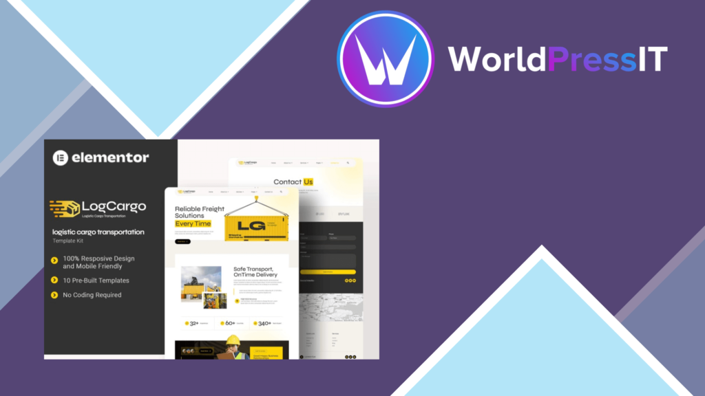 LogCargo – Logistic Cargo Transportation Elementor Template Kit