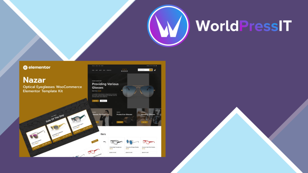 Nazar – Optical Eyewear WooCommerce Store Elementor Pro Template Kit