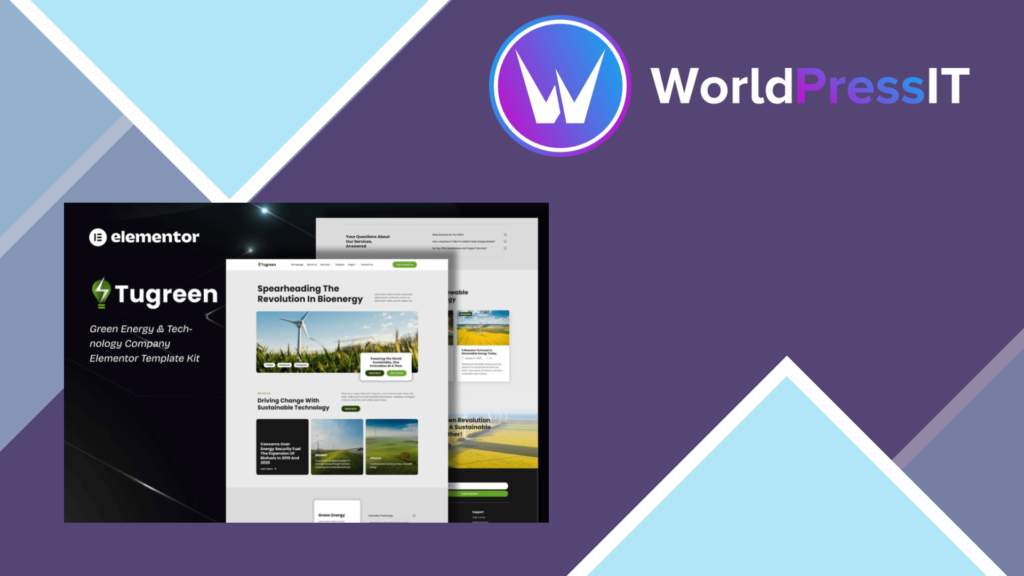 Tugreen – Green Energy and Technology Company Elementor Template Kit