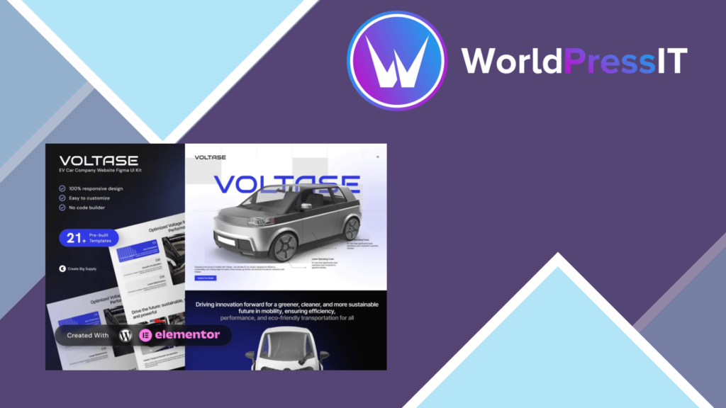 Voltase – EV Car Company Elementor Template Kit