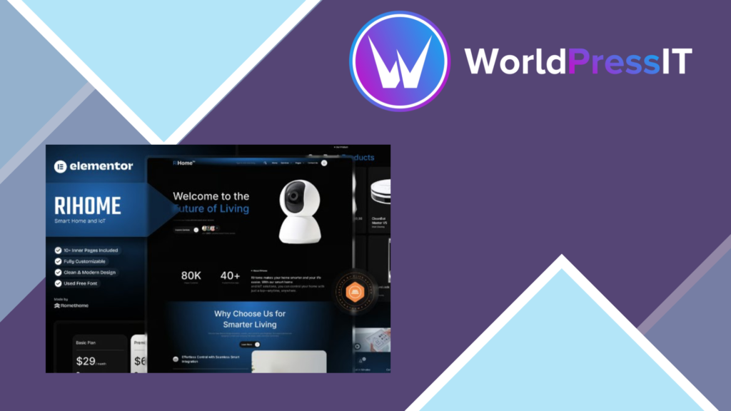 Rihome – Smart Home and IoT Elementor Template Kit