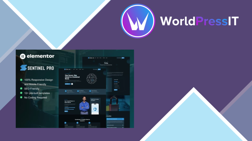 Sentinel – Cyber Security Services Elementor Pro Template Kit