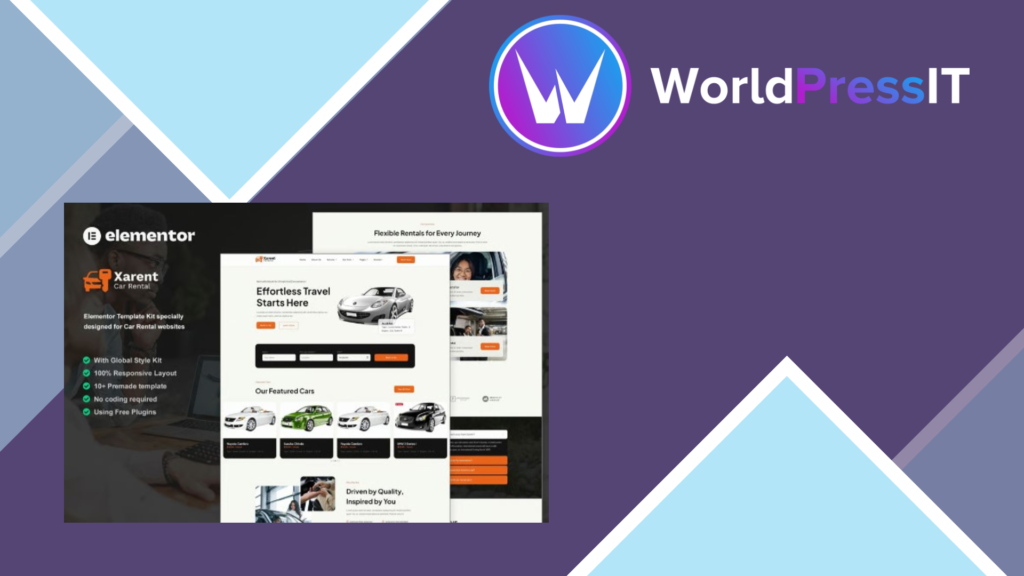 Xarent – Car Rental Elementor Template Kit