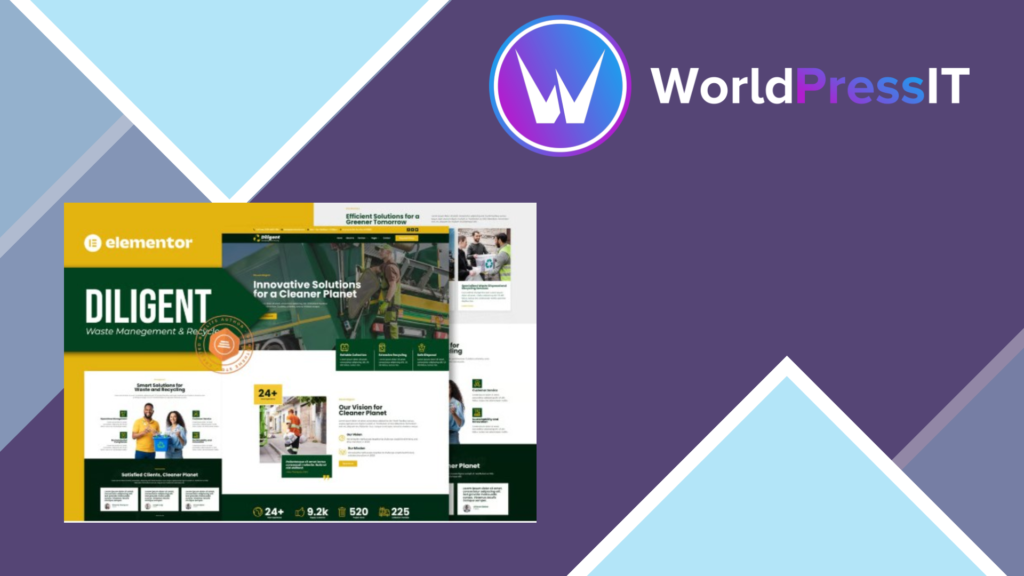 Diligent – Waste Management and Recycling Company Elementor Template Kit