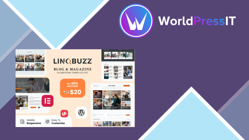 Linqbuzz – Blog and Magazine Elementor Pro Template Kit