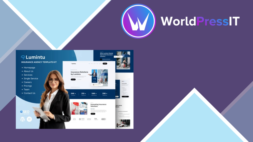 Lumintu – Insurance Agency Elementor Template Kit