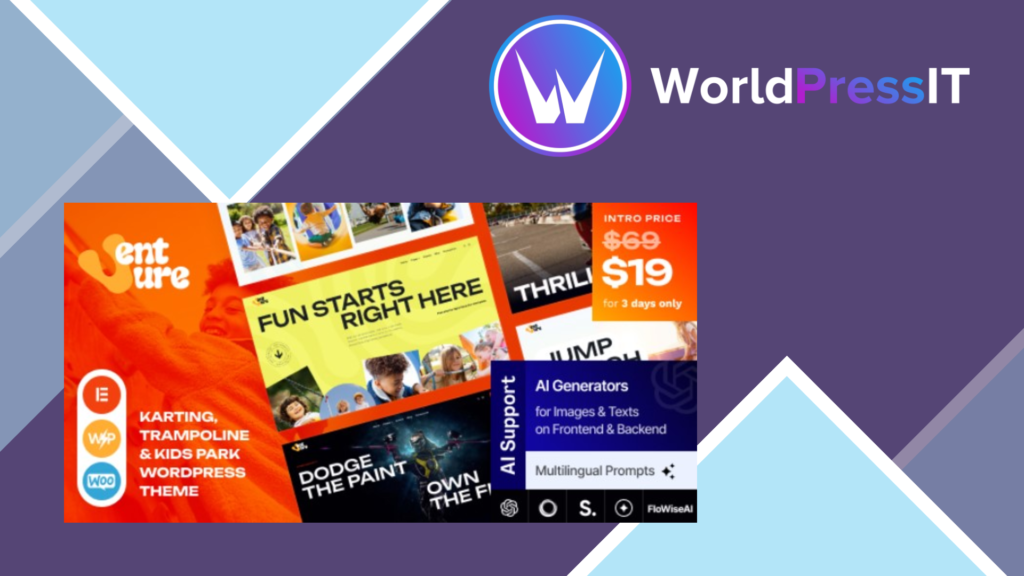 Venture - Karting, Trampoline and Kids Park WordPress Theme