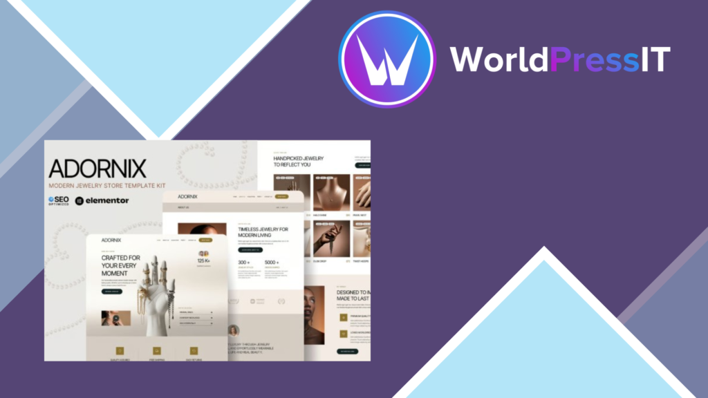 Adornix – Modern Jewelry Store Elementor Template Kit