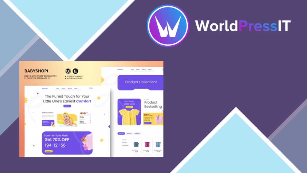 Babyshopi – Kids Store and Baby Shop Elementor Template Kit