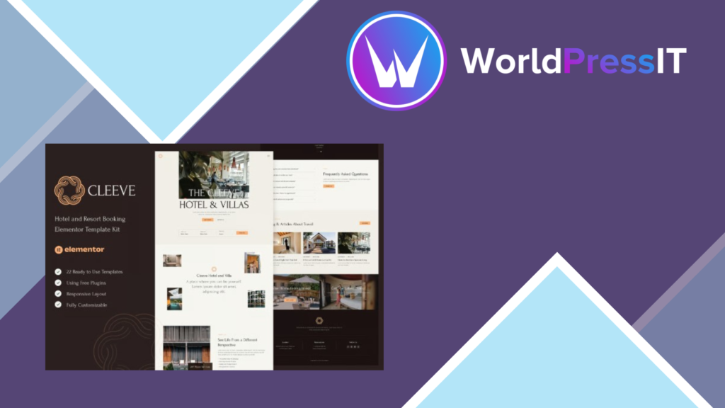 Cleeve – Hotel and Resort Booking Elementor Template Kit