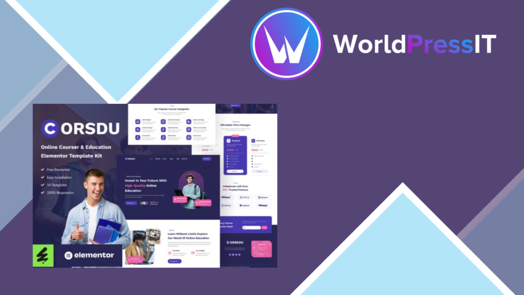 Corsdu – Online Courses and Education Elementor Template Kit