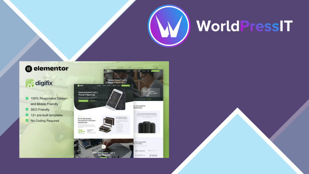 DigiFix – Mobile Phone Repair Elementor Pro Template Kit