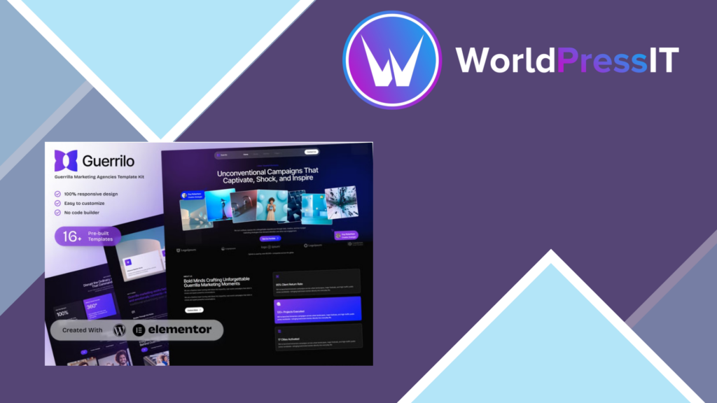 Guerrilo – Guerrilla Marketing and Brand Activation Elementor Template Kit