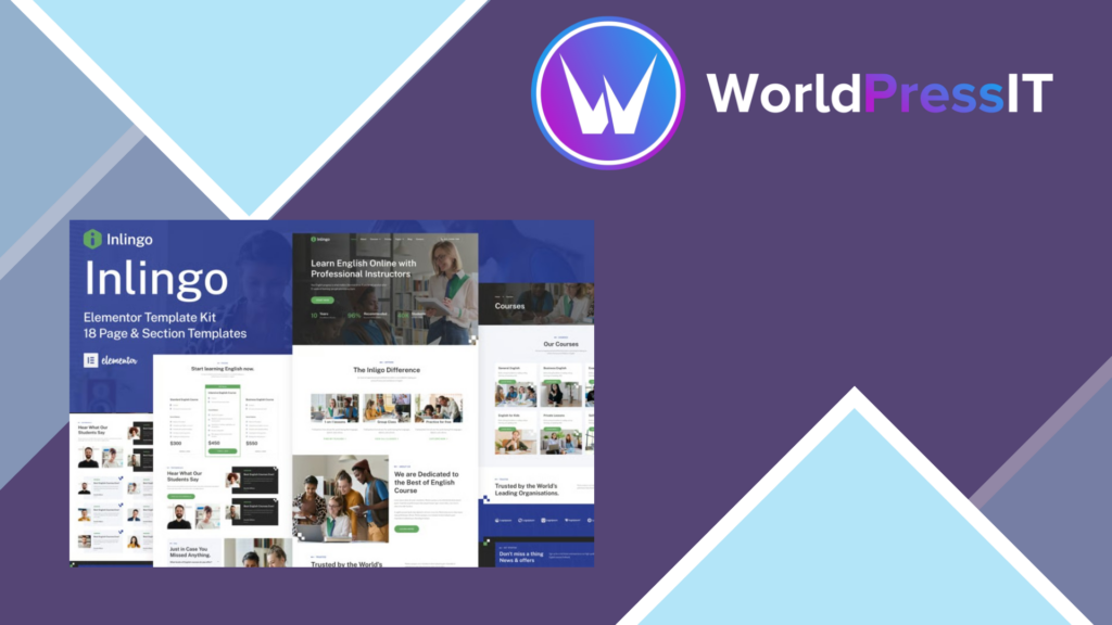 Inlingo – Professional English Course Elementor Template Kit