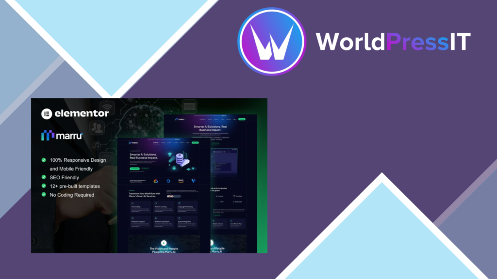 Marru – Saas and AI Services Elementor Pro Template Kit