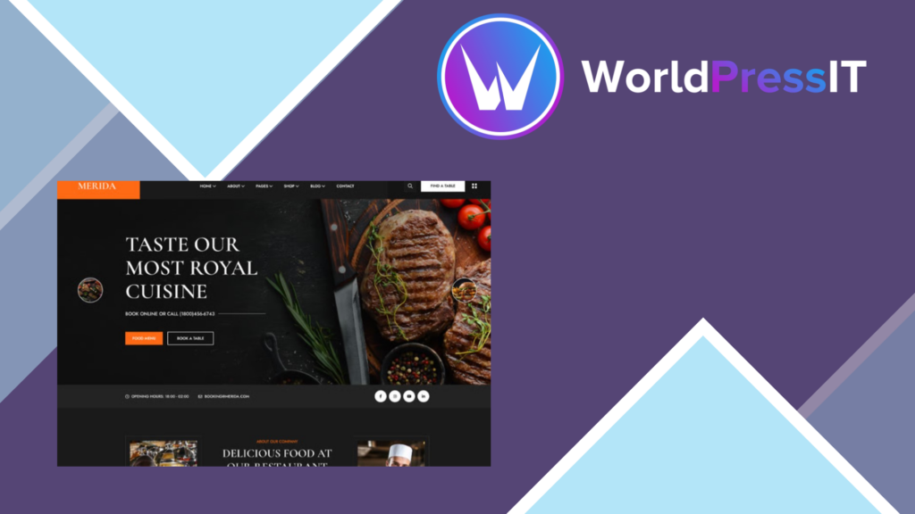 Merida – Restaurant and Food WordPress Theme
