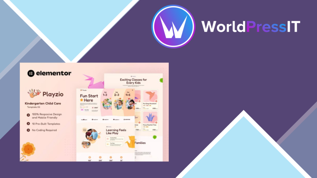 Playzio – Kindergarten Child Care Elementor Template Kit