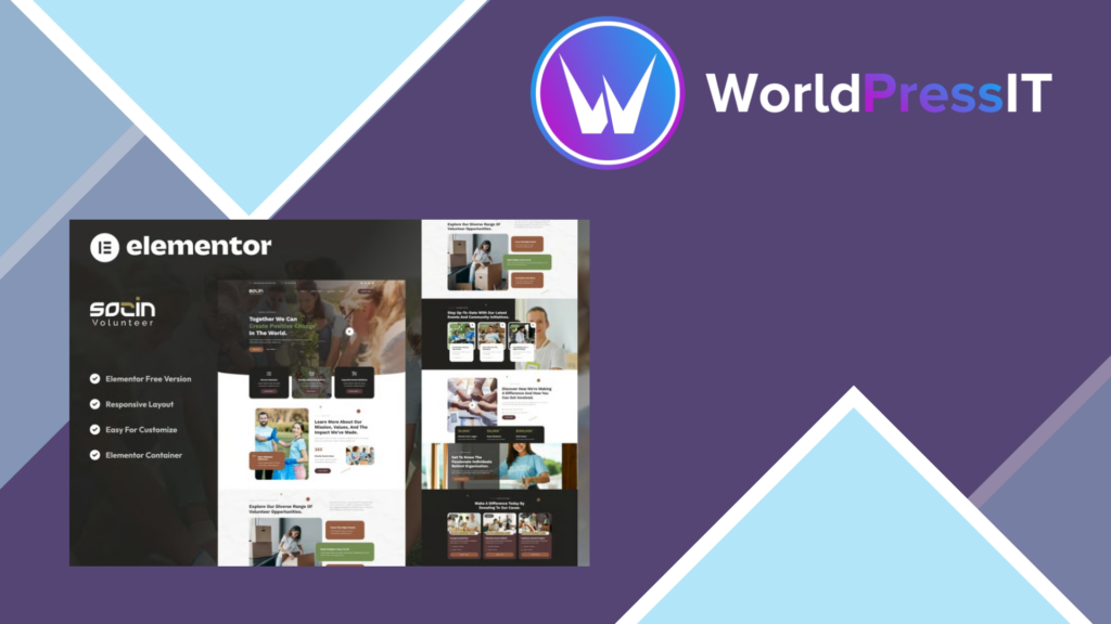 Socin – Volunteer and Charity Elementor Template Kit
