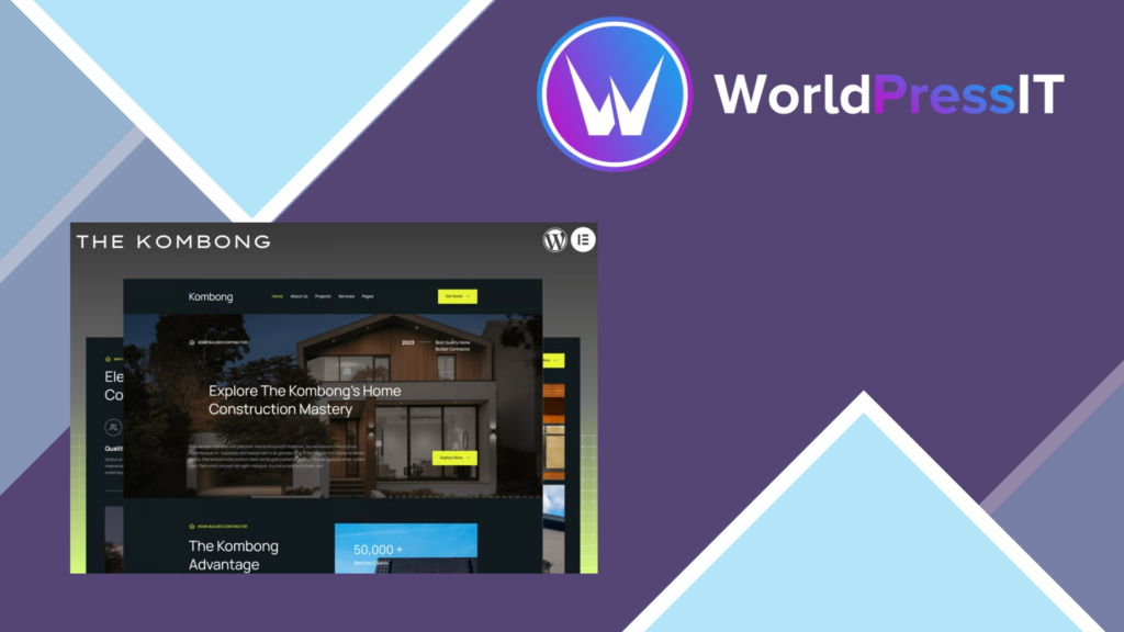 The Kombong – Modern Real Estate Agent Elementor Template Kit