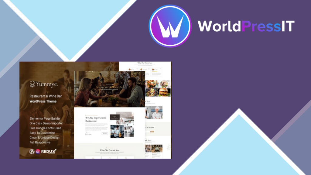 Yummye – Restaurant and Wine Bar WordPress Theme