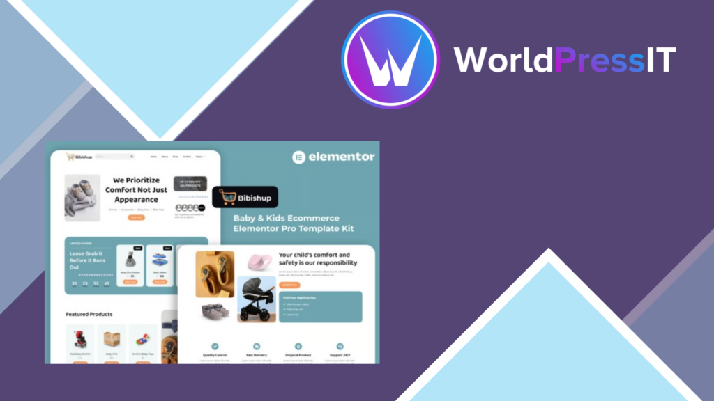 Bibishup – Baby and Kids Ecommerce Elementor Pro Template Kit