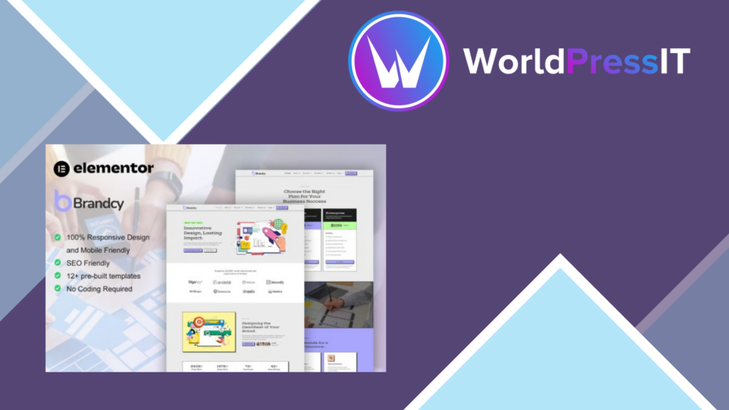 Brandcy – Branding and Digital Marketing Agency Elementor Template Kit