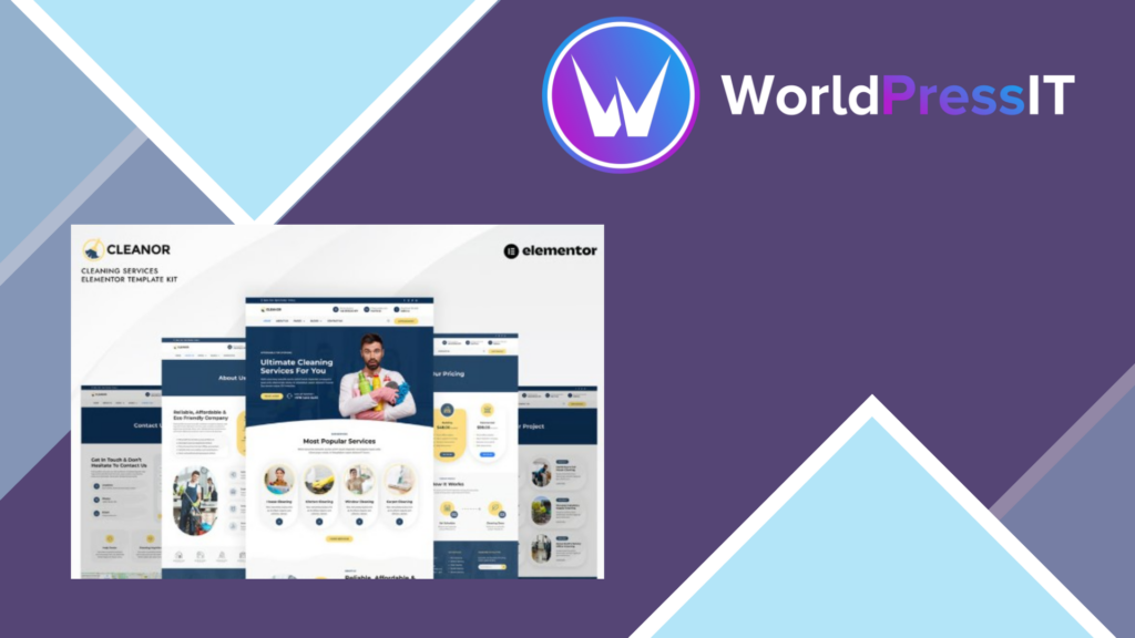 Cleanor – Cleaning Services Elementor Pro Template Kit
