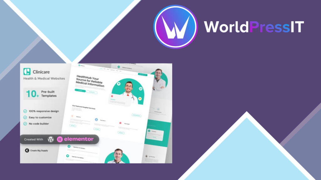 Clinicare – Elementor Template Kit Health and Medical Websites