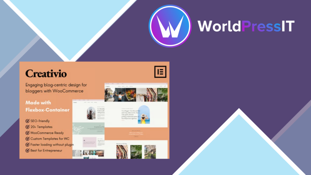 Creativio – Blogger and Entrepreneurs Elementor Template Kit