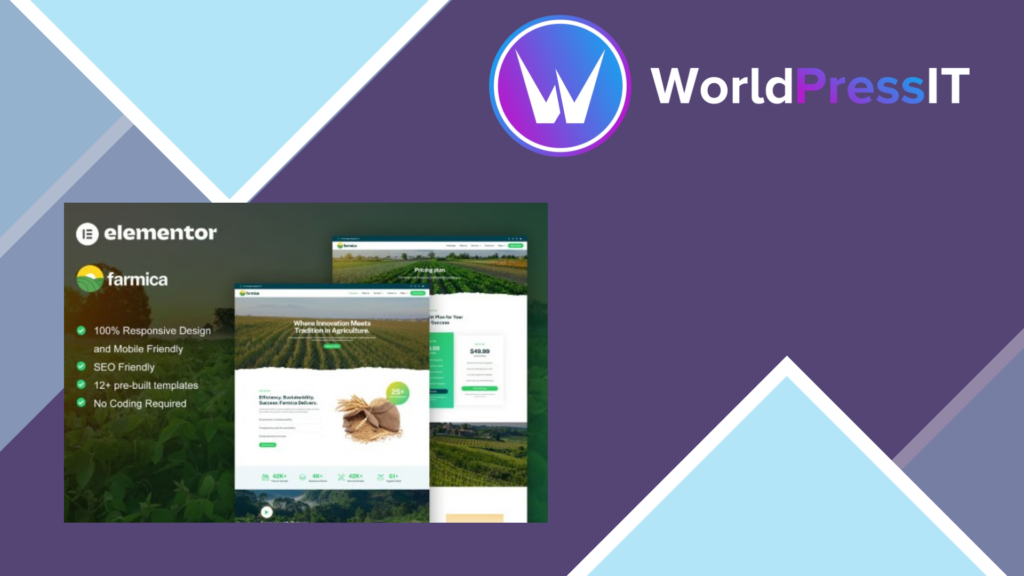 Farmica – Agriculture and Organic Farming Elementor Pro Template Kit