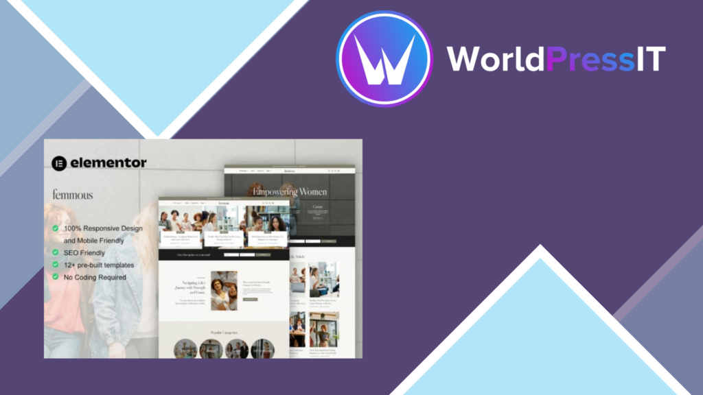 Femmous – Modern Feminine Blog Elementor Template Kit