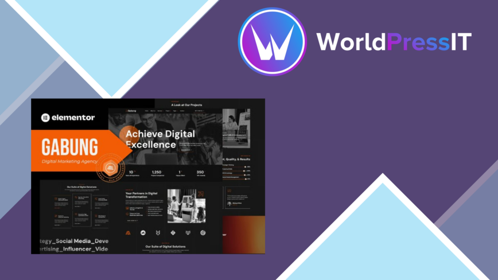 Gabung – Digital Marketing Agency Elementor Template Kit