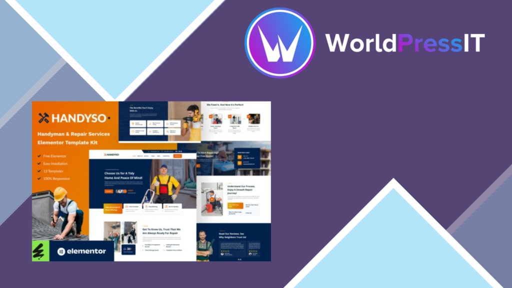 Handyso – Handyman and Repair Service Elementor Template Kit