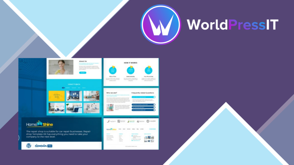 HomeShine – Cleaning and Laundry Elementor Template Kit