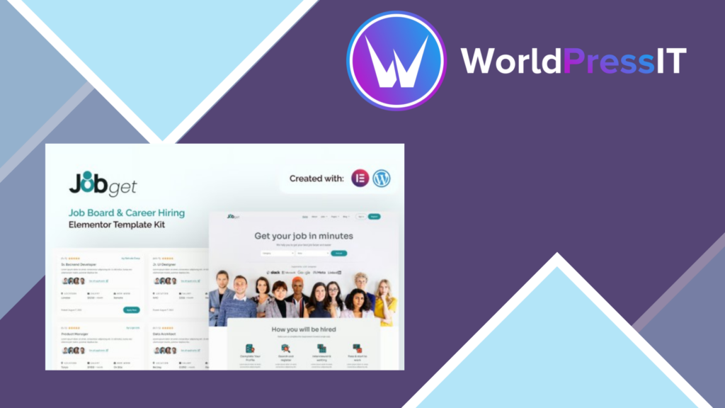 Jobget – Job Board and Career Hiring Elementor Template Kit