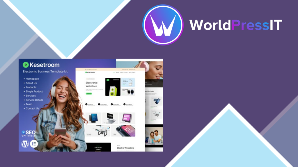 Kesetroom – Electronic Business Elementor Template Kit