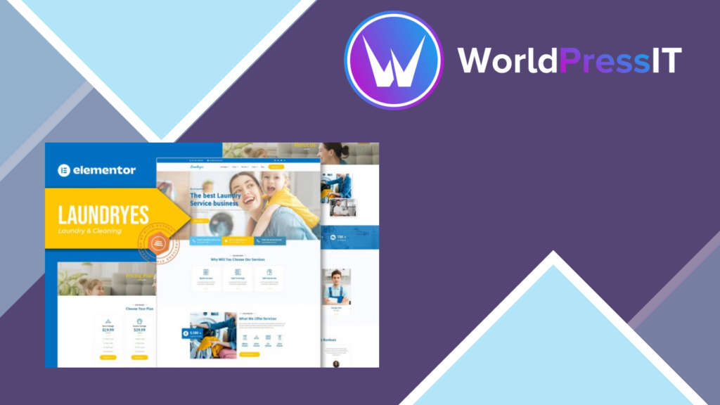 Laundryes – Laundry and Cleaning Elementor Template Kit
