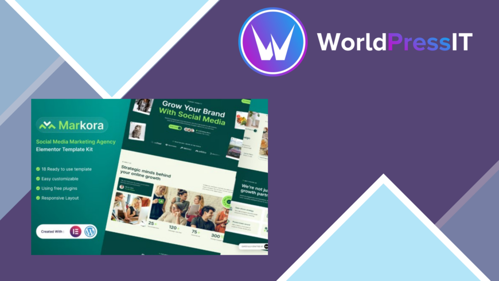 Markora – Social Media Marketing Agency Elementor Template Kit