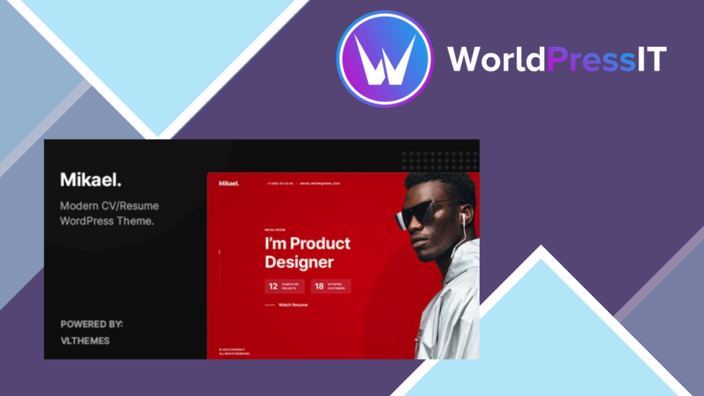 Mikael - Modern and Creative CV/Resume WordPress Theme