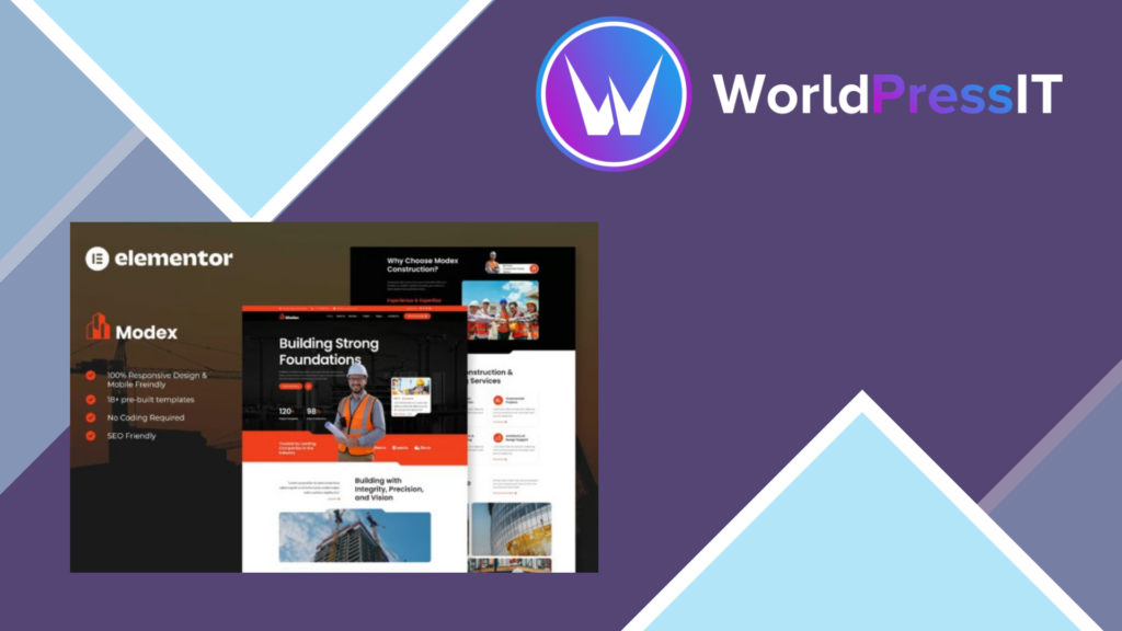 Modex – Construction and Building Services Elementor Template Kit