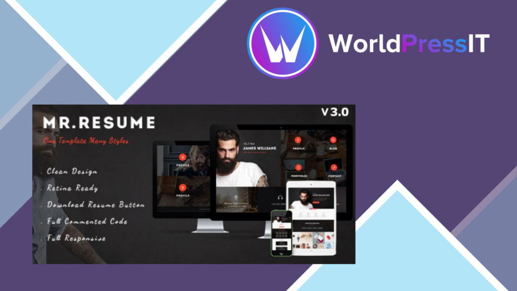 Morgan - Resume, vCard, Personal, Profile and Portfolio WP Theme