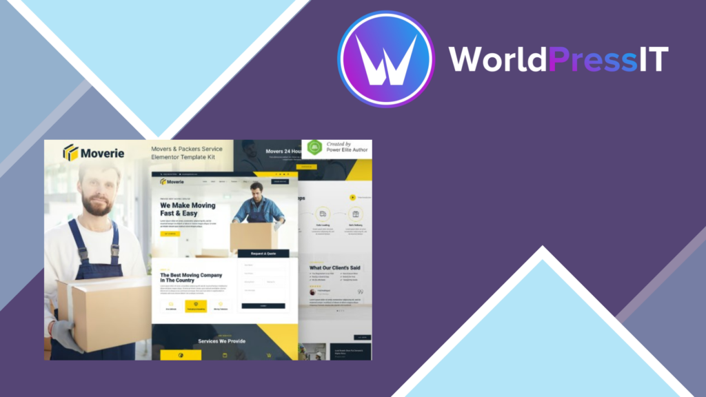 Moverie – Movers and Packers Service Elementor Template Kit