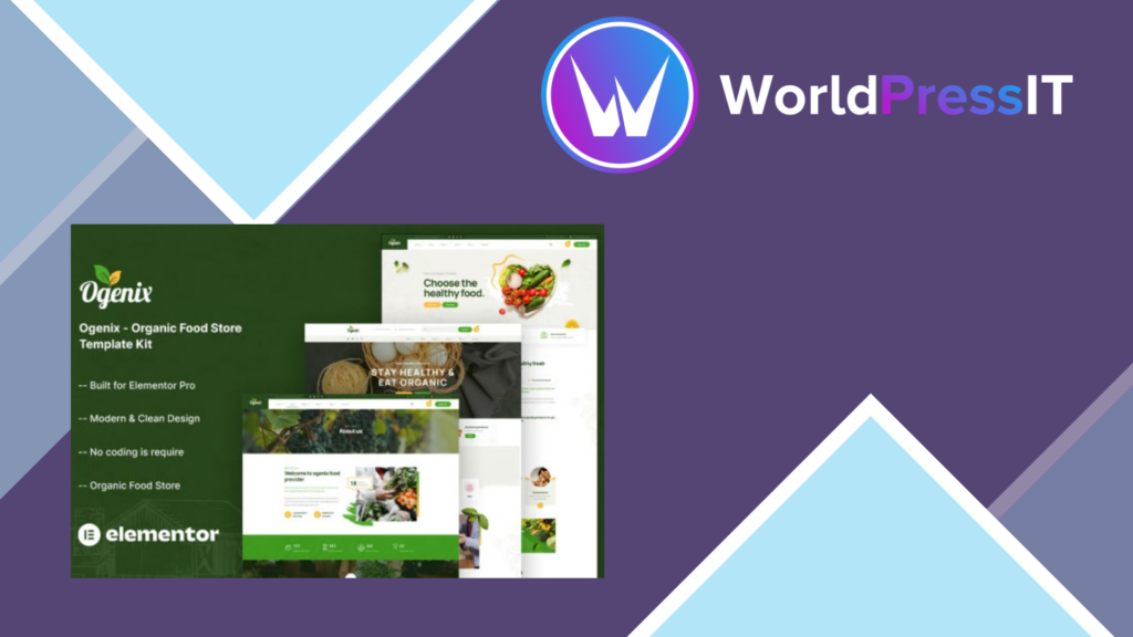 Ogenix – Organic Food Store Elementor Template Kit