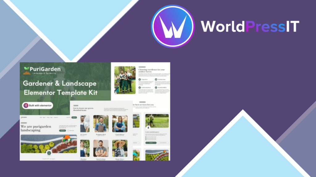 PuriGarden – Gardener and Landscape Elementor Pro Template Kit