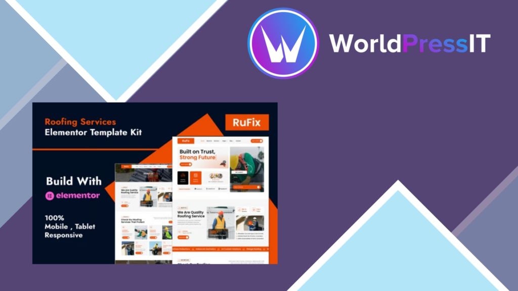 Rufix – Roofing Services Elementor Template Kit