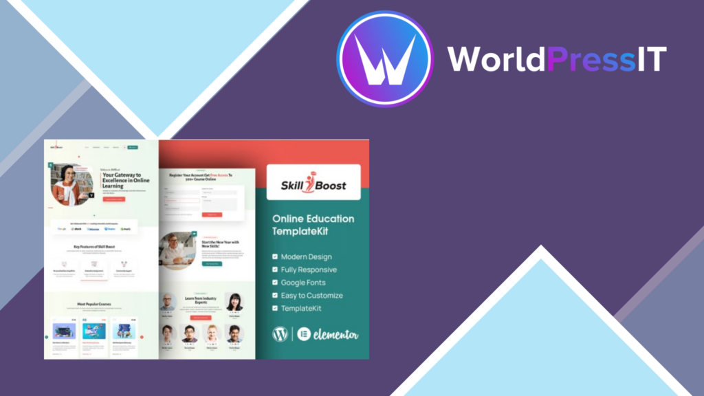 Skill Boost – Online Education Elementor Template Kit