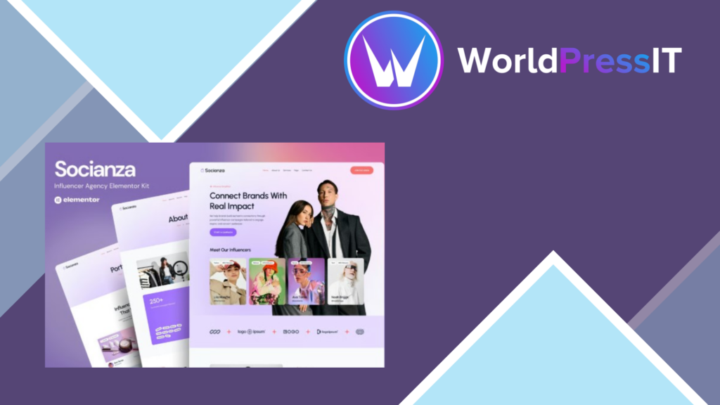 Socianza – Influencer Agency Elementor Template Kit