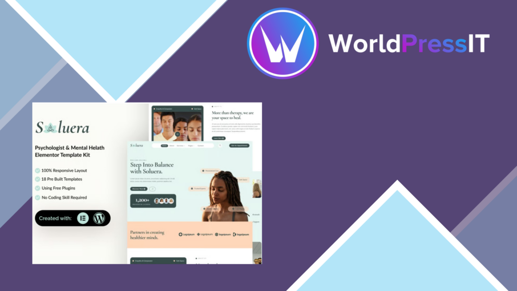 Soluera – Psychologist and Mental Health Elementor Template Kit