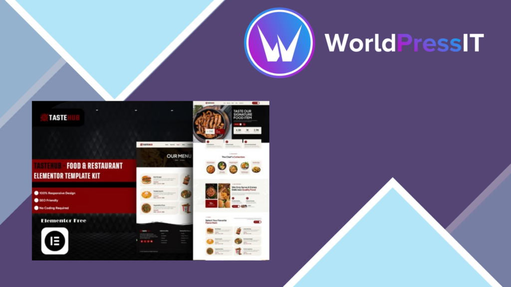 Tastehub – Food and Restaurant Elementor Template Kit
